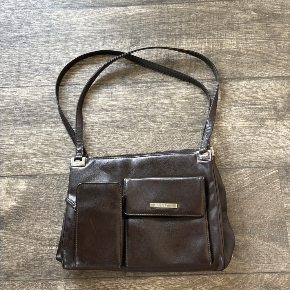 Rosetti Dark Brown Leather Handbag